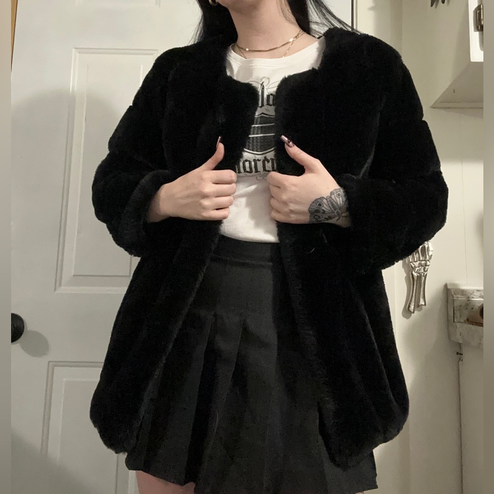 Faux fur coat
